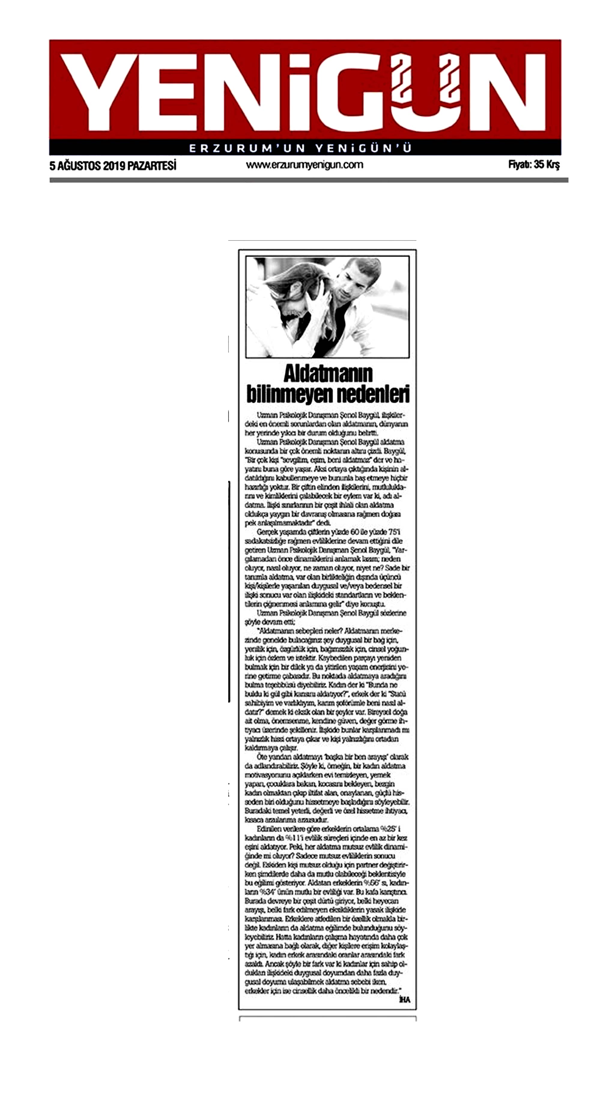 aldattıktan sonra barışmak